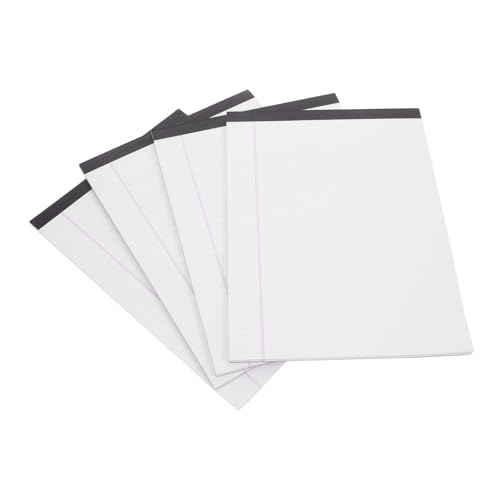 DOITOOL 4 Stück Legal Pads Weiß mit Blauer Linienführung Tintenfestes Dickes Papier Robuste Pappunterlage für Zuhause Büro Schule Leicht Abreißbare Breit Liniertes Schreibblock DOITOOL 4 Stück Legal Pads Weiß mit Blauer Linienführung Tintenfestes Dickes Papier Robuste Pappunterlage für Zuhause Büro Schule Leicht Abreißbare Breit Liniertes Schreibblock von DOITOOL