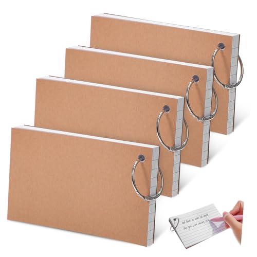 DOITOOL 4 Stück Loseblatt-Kreisbuch Ring für Lernkarten gestanzt Wortschatz Karte gefüttert Student Karteikarten lernen Karteikarten zum Lernen Kleines Notizbuch Memo -Pads Papier Weiß DOITOOL 4 Stück Loseblatt-Kreisbuch Ring für Lernkarten gestanzt Wortschatz Karte gefüttert Student Karteikarten lernen Karteikarten zum Lernen Kleines Notizbuch Memo -Pads Papier Weiß von DOITOOL