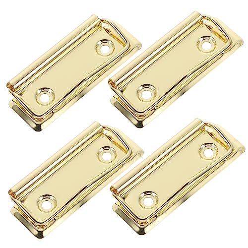 DOITOOL 4 Stück Metallclip -ordner Bindeklammern Für Lehrer Heftklammern Groß Clipboard-clips Für Unternehmen Büroklammern Clips Clips Dokumentenordner Binderclip Golden Aluminiumlegierung von DOITOOL