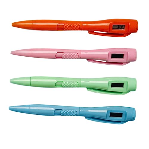 DOITOOL 4 Stück Multifunktionaler Studenten Kugelschreiber mit Uhr Auswechselbarer Spitze Glattes Ergonomisch Geeignet für Schule Büro Test und Meeting Bunte Farben DOITOOL 4 Stück Multifunktionaler Studenten Kugelschreiber mit Uhr Auswechselbarer Spitze Glattes Ergonomisch Geeignet für Schule Büro Test und Meeting Bunte Farben von DOITOOL