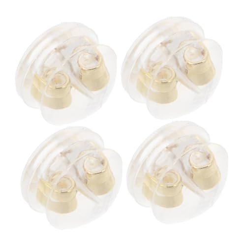 DOITOOL 4 Stück Ohrring Zubehör Ohrringe Damen Ohrring Verschlüsse Ohrring Flachverschlüsse Für Ohrstecker Ohrschmuck Verschlüsse Ohrring Sicherheitsverschluss Ohrring Flachverschlüsse von DOITOOL