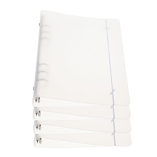 DOITOOL 4 Stück PP Notebook Cover Teiliges Transparentes Ringbuch für Schule und Büro Leicht und Praktisch Schutz für Notizen und Wichtige Informationen von DOITOOL