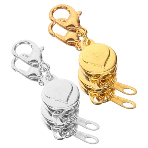 DOITOOL 4 Stück Schmuckschnalle Schließe Silber Klaue Halskette Haken armband zubehör armbandverschluss Schmuckzange magnetische Schmuckverschlüsse Magnetverschlüsse für Armbänder Metall von DOITOOL