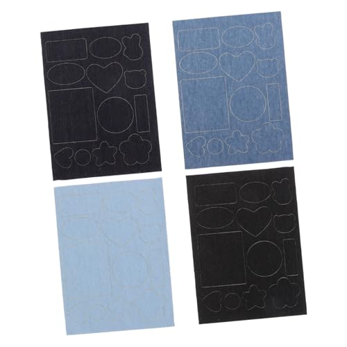 DOITOOL 4 Stück Selbstklebende Jeans Reparatur Patches Nahtlose Denim Flicken für Löcher Starke Haftung Waschbeständig Vielseitig für Jeans Jacken Taschen in Hellblau Blau Dunkelblau von DOITOOL
