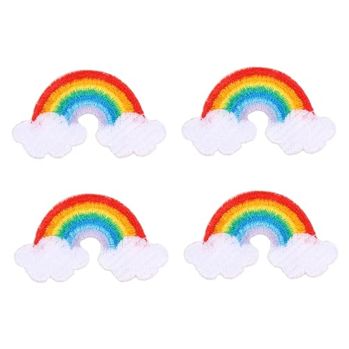 DOITOOL 4 Stück Selbstklebende Regenbogen Stickerei Aufnäher Bunte DIY Textil Patches für Kleidung Taschen und Accessoires Personalisieren Modisch und Einfach Anwendbar DOITOOL 4 Stück Selbstklebende Regenbogen Stickerei Aufnäher Bunte DIY Textil Patches für Kleidung Taschen und Accessoires Personalisieren Modisch und Einfach Anwendbar von DOITOOL