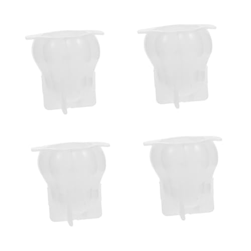 DOITOOL 4 Stück Silikon Kerzenform Kürbis Halloween DIY Kerzengießen Leicht Tragbar Langlebig Strukturierte Form zum Basteln und Dekorieren von DOITOOL