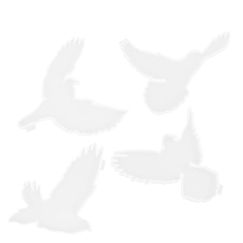 DOITOOL 4 Stück Silikon Vogelform Set Teilig DIY Wandornament Gießform für Dekoration Flexibles Langlebiges Material für Kreative Projekte für Harz und Bastelarbeiten von DOITOOL