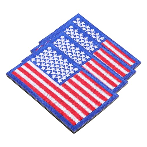 DOITOOL 4 Stück Teiliges Amerikanische Flaggen Patches mit Bestickte Abzeichen für Rucksäcke Hüte und Jacken Einfach Anzubringen Entfernen Dekorative Applikationen für Patriotischen Stil von DOITOOL