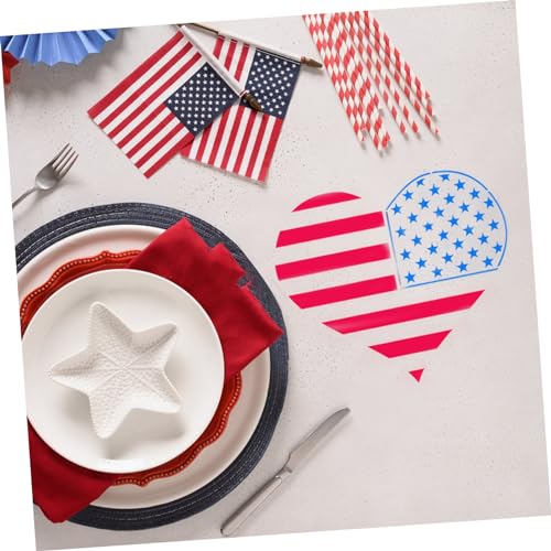 DOITOOL 4 Stück Teiliges Amerikanisches Nationalflaggen Schablonen aus Flexiblem Kunststoff Wiederverwendbar Leicht zu Reinigen für Wandgestaltung DIY Malerei Partydekor und von DOITOOL