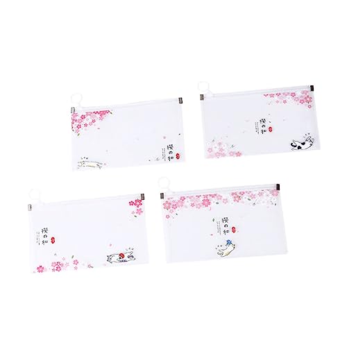 DOITOOL 4 Stück Teiliges Aufbewahrungsbeutel für Masken Wasserdichte und Tragbare Datei Pouch Gemischten Farben für Schule Reisen und Organisation von DOITOOL