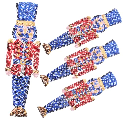 DOITOOL 4 Stück Teiliges Bestickte Nutcracker Patches Langlebige und Farbechte Applikationen für Rucksäcke und Kleidung Festliche Puppen Soldaten Einfach zu Befestigen für DIY DOITOOL 4 Stück Teiliges Bestickte Nutcracker Patches Langlebige und Farbechte Applikationen für Rucksäcke und Kleidung Festliche Puppen Soldaten Einfach zu Befestigen für DIY von DOITOOL