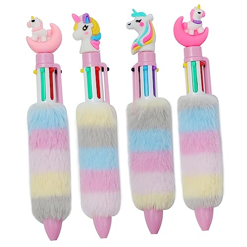 DOITOOL 4 Stück Teiliges Einhorn Kugelschreiber Plüsch Kugelschreiber für Mädchen Sanfte Schreibset für Schule DOITOOL 4 Stück Teiliges Einhorn Kugelschreiber Plüsch Kugelschreiber für Mädchen Sanfte Schreibset für Schule von DOITOOL