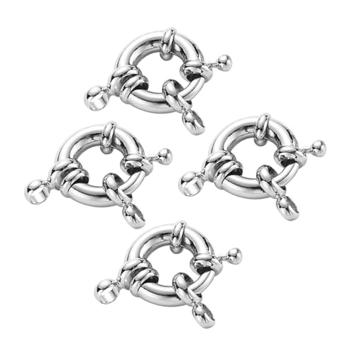 DOITOOL 4 Stück Teiliges Federring-verschlüsse für Schmuckherstellung Rundes Schließring-design Langlebige Kupferlegierung Lochdurchmesser für DIY Halsketten und Armbänder DOITOOL 4 Stück Teiliges Federring-verschlüsse für Schmuckherstellung Rundes Schließring-design Langlebige Kupferlegierung Lochdurchmesser für DIY Halsketten und Armbänder von DOITOOL
