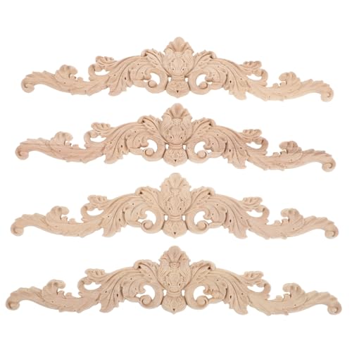 DOITOOL 4 Stück Teiliges Holz Applikationen Geschnitzt Unbemalt Dekorative Holzverzierungen Solide Holz Onlays für Möbel Tür Schrank Bett Vielseitig Einsetzbar Elegant Robust und Stilvoll DOITOOL 4 Stück Teiliges Holz Applikationen Geschnitzt Unbemalt Dekorative Holzverzierungen Solide Holz Onlays für Möbel Tür Schrank Bett Vielseitig Einsetzbar Elegant Robust und Stilvoll von DOITOOL