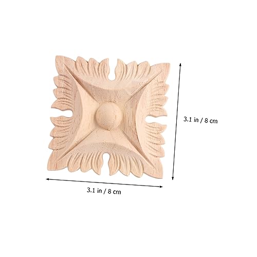 DOITOOL 4 Stück Teiliges Holzornamente Möbel Vintage Geschnitzte Türdekoration aus Massivem Holz Natürliches Design Langlebig Einfach zu Montieren Stilvolle Verzierung für Zuhause und DOITOOL 4 Stück Teiliges Holzornamente Möbel Vintage Geschnitzte Türdekoration aus Massivem Holz Natürliches Design Langlebig Einfach zu Montieren Stilvolle Verzierung für Zuhause und von DOITOOL