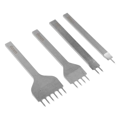 DOITOOL 4 Stück Teiliges Lederlocher Handwerkzeug für Lederarbeiten Vielseitig Einsetzbar Langlebig Einfache Handhabung für Präzise Verschiedenen Lederarten von DOITOOL