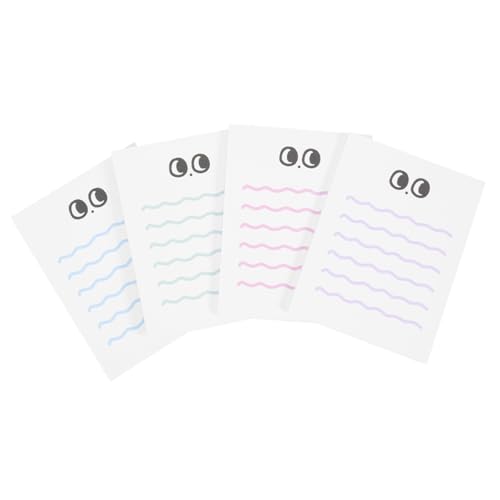 DOITOOL 4 Stück Teiliges Memo Pad Praktisches Notizpapier für Schüler und Büro Dickes Blanko Message Paper Vielseitig Einsetzbar für To do listen und Nachrichten Handlich und Langlebig in von DOITOOL