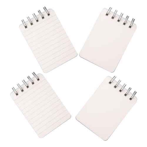 DOITOOL 4 Stück Teiliges Mini Spiral Notizbuch Tragbare Kleine Spiral Notepads Leeres und Liniertes Format Büro und Schulzubehör für Schüler Lehrer Büroangestellte von DOITOOL