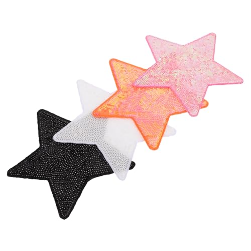 DOITOOL 4 Stück Teiliges Pailletten Stern Aufnäher mit Punkte Stickerei Selbstklebend für DIY Kleidung Taschen Hüte Schnelle Anwendung Glitzerndes Design Vielseitig für Dekoration und DOITOOL 4 Stück Teiliges Pailletten Stern Aufnäher mit Punkte Stickerei Selbstklebend für DIY Kleidung Taschen Hüte Schnelle Anwendung Glitzerndes Design Vielseitig für Dekoration und von DOITOOL