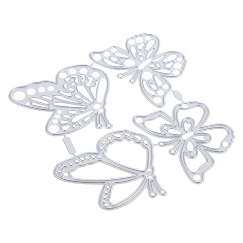 DOITOOL 4 Stück Teiliges Schmetterlinge Metall Stanzform Kohlenstoffstahl für DIY Bastelarbeiten Scrapbooking und Kartenherstellung von DOITOOL