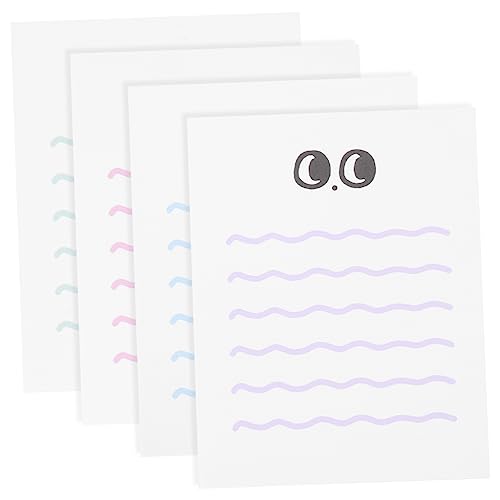 DOITOOL 4 Stück Teiliges Tragbares Notizbuch Antihaft Memo Pad für Schule und Büro Vielseitiges Notizpapier Blau und Grün für Planung und Organisation von DOITOOL