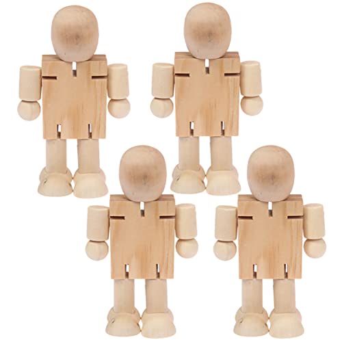 DOITOOL 4 Stücke Unfertige Holzfiguren Puppen Selbstgemacht Holzpuppe für Bastelprojekte Schreibtischdekoration Kinderhandwerk Kompakte Größe Kreative Gestaltungsmöglichkeiten DOITOOL 4 Stücke Unfertige Holzfiguren Puppen Selbstgemacht Holzpuppe für Bastelprojekte Schreibtischdekoration Kinderhandwerk Kompakte Größe Kreative Gestaltungsmöglichkeiten von DOITOOL
