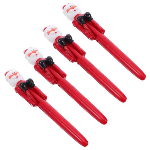 DOITOOL 4 Stück Teiliges Weihnachts-boxing-kugelschreiber Lustigem Kawaii Santa Claus Design Zuverlässiger Tintenfluss Interaktive Schreibunterhaltung als Xmas Party Favors und DOITOOL 4 Stück Teiliges Weihnachts-boxing-kugelschreiber Lustigem Kawaii Santa Claus Design Zuverlässiger Tintenfluss Interaktive Schreibunterhaltung als Xmas Party Favors und von DOITOOL
