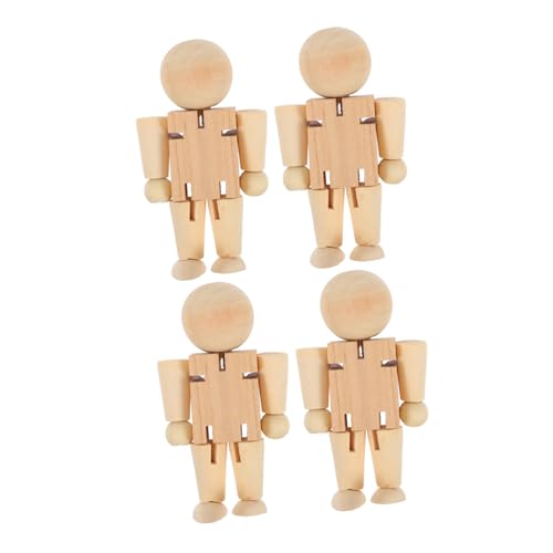 DOITOOL 4 Stück Unfertige Holzfiguren Verstellbare Roboter für Diy Malprojekte Naturholz Puppen für Kreative Bastelarbeiten Große Hölzerne Figuren zum Ausmalen und Gestalten DOITOOL 4 Stück Unfertige Holzfiguren Verstellbare Roboter für Diy Malprojekte Naturholz Puppen für Kreative Bastelarbeiten Große Hölzerne Figuren zum Ausmalen und Gestalten von DOITOOL
