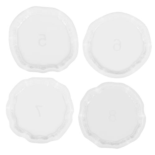 DOITOOL 4 Stück Untersetzer Formen für Epoxidharz Teiliges Wiederverwendbare Gießform für Diy Untersetzer Flexible Silikonmold für Tischdekorationen und Leicht zu Reinigen von DOITOOL