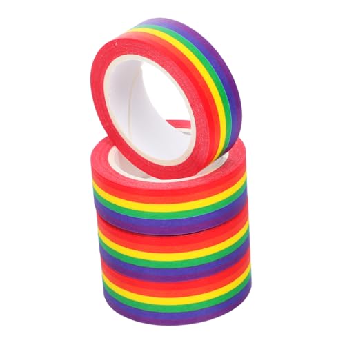 DOITOOL 4 Stück Washi Klebeband Regenbogenstreifen Buntes Dekoband für DIY Bastelprojekte Scrapbooking Planer Umschläge Geschenkverpackung Kreativ DOITOOL 4 Stück Washi Klebeband Regenbogenstreifen Buntes Dekoband für DIY Bastelprojekte Scrapbooking Planer Umschläge Geschenkverpackung Kreativ von DOITOOL