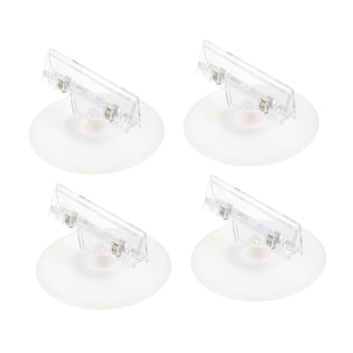 DOITOOL 4 Stück Werbeclip Halterung mit Clip Clips Markt stapelbar Inhaber Regalklemme Ausstellungsstand Preisschildhalter Schilderständer für den Schreibtisch Preisständer von DOITOOL