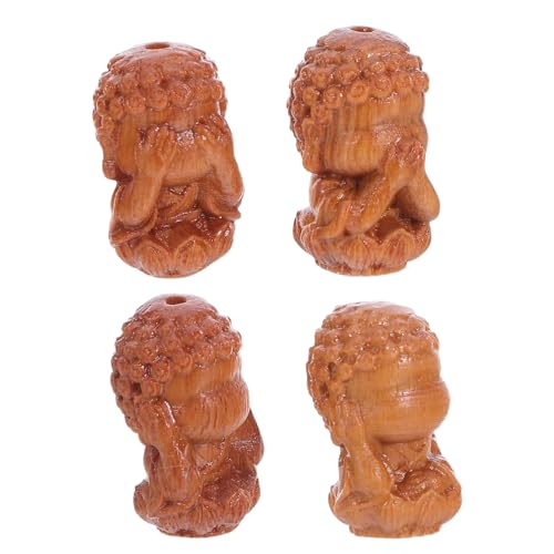 DOITOOL 4 Stück geschnitzte Holzperlen: DIY-Schmuck, geschnitzte tibetische Reichtumsgöttin-Holzperlen für die Herstellung von Armbändern und Halsketten, Bastel- und Ornamenten DOITOOL 4 Stück geschnitzte Holzperlen: DIY-Schmuck, geschnitzte tibetische Reichtumsgöttin-Holzperlen für die Herstellung von Armbändern und Halsketten, Bastel- und Ornamenten von DOITOOL