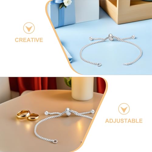 DOITOOL 4 Stück verstellbare Schiebekette: Kupferschmuck-Armbandherstellungsketten mit Enden für die Schmuckherstellung von Frauen, fertig, 220 mm DOITOOL 4 Stück verstellbare Schiebekette: Kupferschmuck-Armbandherstellungsketten mit Enden für die Schmuckherstellung von Frauen, fertig, 220 mm von DOITOOL