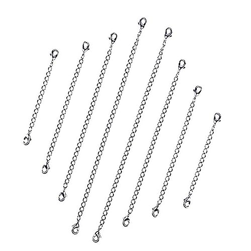 DOITOOL 4 Stücke Kettenset aus Edelstahl Schmuck Kette mit Karabinerverschluss an beiden Enden Kettenverschluss-Verlängerung Bausatz Halskette Verlängerungskette Halskette Extender Silver DOITOOL 4 Stücke Kettenset aus Edelstahl Schmuck Kette mit Karabinerverschluss an beiden Enden Kettenverschluss-Verlängerung Bausatz Halskette Verlängerungskette Halskette Extender Silver von DOITOOL
