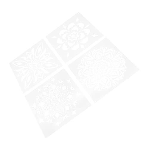 DOITOOL 4 Stücke Spritzschablonen Pet für Malprojekte Wiederverwendbare Muster für Diy Bastelarbeiten Schulprojekte und Wanddekorationen Langlebig und Vielseitig Einsetzbar von DOITOOL