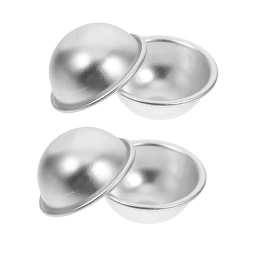 DOITOOL 4 Stücke Teiliges Aluminium Halbkugel Backformen für Diy Badebomben Desserts Pudding Vielseitige Formen für Backprojekte DOITOOL 4 Stücke Teiliges Aluminium Halbkugel Backformen für Diy Badebomben Desserts Pudding Vielseitige Formen für Backprojekte von DOITOOL