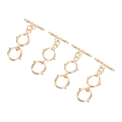 DOITOOL 4 Stücke Teiliges Toggle Verschlüsse Metall T-bar Schmuckverschluss für DIY Halsketten Armbänder Verlängerung Flexibler Schmuckverbinder Langlebig und Sicher für Schmuckherstellung von DOITOOL