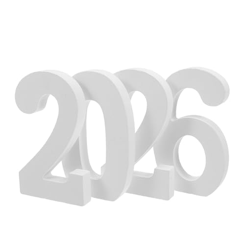 DOITOOL 4-teiliges Holzzahlen-Dekor-Set: Weißes Holzzahlen-Dekor-Set – 2026 numerische Stehornamente – rustikale Tischdekoration für Partys, Abschlussfeiern, Brautpartys DOITOOL 4-teiliges Holzzahlen-Dekor-Set: Weißes Holzzahlen-Dekor-Set – 2026 numerische Stehornamente – rustikale Tischdekoration für Partys, Abschlussfeiern, Brautpartys von DOITOOL