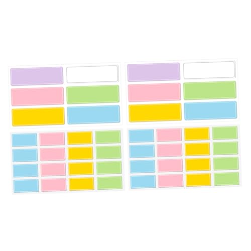 DOITOOL 40 Blatt Selbstklebende Etiketten für Haushaltsgegenstände Bunte Beschriftungsaufkleber Wasserfest und Einfach Anzuwenden zur Organisation von Alltagsgegenständen von DOITOOL
