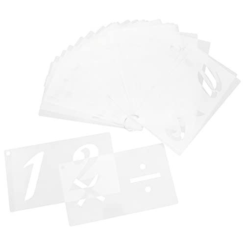 DOITOOL 40 Blatt Vorlage für Buchstaben bürodeko büro dekoration Unique stencils Hollow number stencils Vivid hope stencils Schablone Zahlen malen Schriftzeichen das Haustier Weiß von DOITOOL