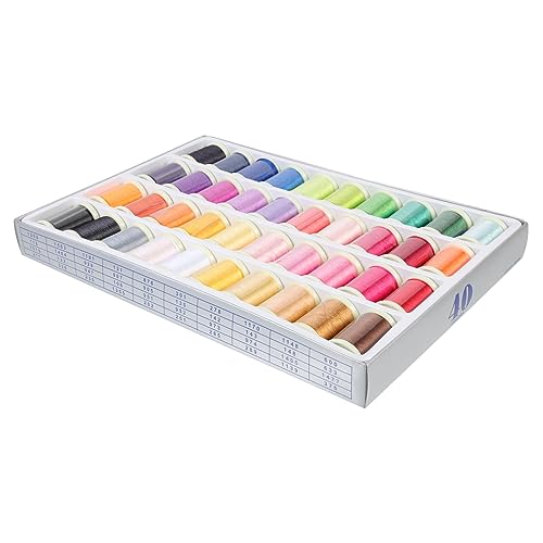DOITOOL 40 Rollen DIY Stickgarn Bunte Stickgarn für Anfänger Handarbeiten und Kunstprojekte für Kreuzstich und Kreative Näharbeiten von DOITOOL