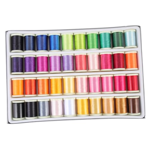 DOITOOL 40 Rollen Diy Stickgarn Bunte Garnrollen für Handarbeiten Haushalt und Kreative Projekte für Anfänger und Fortgeschrittene von DOITOOL