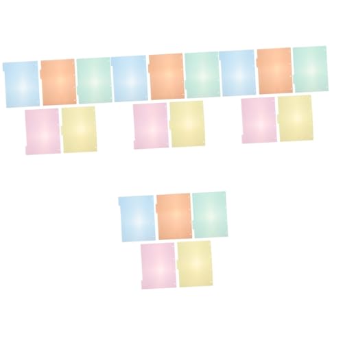 DOITOOL 40 Stck. Teiliges Bunte Papier Trennstreifen Beschriftbare Indexkarten für Ringordner Farbige Office Registertabs Praktische Ordnungshelfer für Schule und Büro DOITOOL 40 Stck. Teiliges Bunte Papier Trennstreifen Beschriftbare Indexkarten für Ringordner Farbige Office Registertabs Praktische Ordnungshelfer für Schule und Büro von DOITOOL