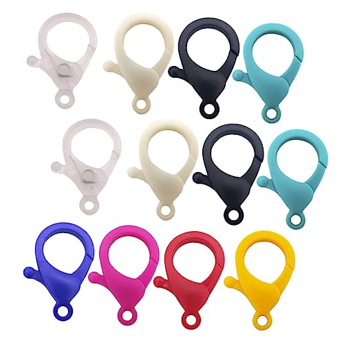 DOITOOL 40 Stück Farbschlüsselanhänger bastelzeug the craft accesories acessories keyring Schlüsselringe Schließe Ornamente Haken Reiz groß Lanyard-Schnappverschluss Karabinerhaken Harz von DOITOOL