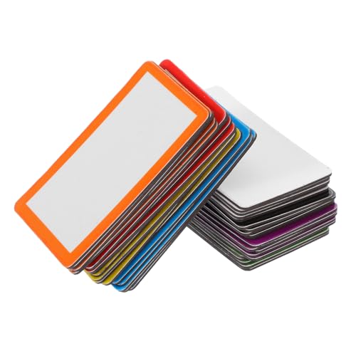 DOITOOL 40 Stück Magnetische Namens aufkleber Streifen Weiß Wand Handwerk Etiketten für magnetischer trocken abwischbarer Marker Whiteboard -Magnet magnetische Namensschilder das Haustier von DOITOOL