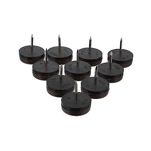 DOITOOL 40 Stück Möbelbeinschoner Nylon Pads für Möbelbeine rutschfeste Bodenschoner Robuste Möbelgleiter für Teppichböden mit Nägeln von DOITOOL