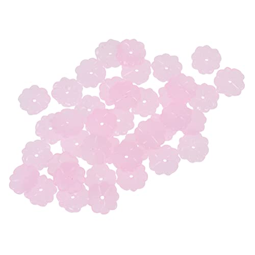 DOITOOL 40 Stück Petal Pendants Diy Zubehör für Schmuckherstellung Blütenförmige Glasperlen für Haarnadeln und Bastelprojekte Zufällige Farben für und Handwerkskunst von DOITOOL