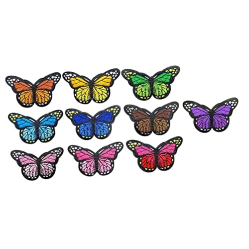 DOITOOL 40 Stück Schmetterling gestickter Aufnäher Stoff Baumwolle Applikation aufnähen Flicken für Kleidung Flicken nähen Stickereie Butterfly Patch gestickte Applikation Zufällige Farbe von DOITOOL