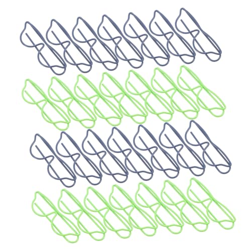 DOITOOL 40 Stück Teiliges Brillenförmige Büroklammern Metall Notizbuch Clips Starke Klammern Für Ordner Dokumentenorganisation Bürobedarf Grün Schwarz DOITOOL 40 Stück Teiliges Brillenförmige Büroklammern Metall Notizbuch Clips Starke Klammern Für Ordner Dokumentenorganisation Bürobedarf Grün Schwarz von DOITOOL