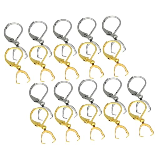 DOITOOL 40 Stück Teiliges Edelstahl Ohrhaken mit Anhänger Verschlüssen in Stahl Goldfarbe Robust Verschleißfest für Ohrring Selber Machen DIY Schmuckherstellung Langlebig und Leicht von DOITOOL